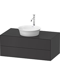 Duravit White Tulip Waschtisch-Unterschrank WT498605858 100 x 55 cm, Graphit Seidenmatt, wandhängend, 2 Schubkästen, 1 Konsolenplatte