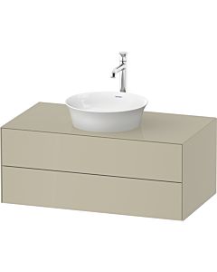 Duravit White Tulip Waschtisch-Unterschrank WT49860H3H3 100 x 55 cm, Taupe Hochglanz, wandhängend, 2 Schubkästen, 1 Konsolenplatte