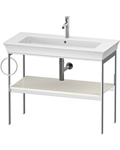Duravit White Tulip Waschtisch-Konsole WT4544LH4H4 98,4 x 45 cm, Nordic Weiß Hochglanz, bodenstehend, Metall, 1 Handtuchhalter links