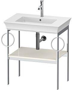 Duravit White Tulip Waschtisch-Konsole WT4546BH4H4 68,4 x 45 cm, Nordic Weiß Hochglanz, bodenstehend, Metall, 2 Handtuchhalter