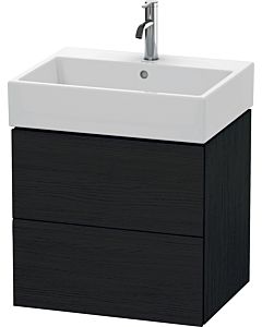 Duravit L-Cube vanity unit LC627501616 58.4x 45.9 cm, black oak, 2 drawers, wall-hung