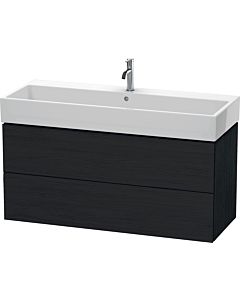 Duravit L-Cube vanity unit LC627901616 118.4x 45.9 cm, black oak, 2 drawers, wall-hung