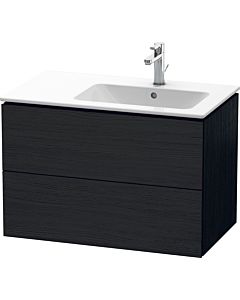 Duravit L-Cube Waschtisch-Unterschrank LC629201616 82x48,1x55cm, 2 Schubkästen, Becken rechts, Eiche schwarz