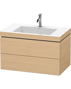 Duravit L-Cube vanity unit LC6927O3030 80 x 48 cm, 2000 tap hole, natural oak, 2 drawers