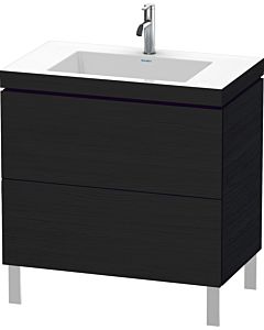 Duravit L-Cube vanity unit LC6937O1616 80 x 48 cm, 2000 tap hole, black oak, 2 pull-outs, floor-standing