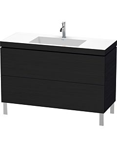 Duravit L-Cube vanity unit LC6939O1616 120 x 48 cm, 2000 tap hole, black oak, 2 pull-outs, floor-standing