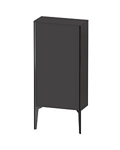 Duravit XViu Halbhochschrank XV1306RB280 50x24x89cm, schwarz matt, Tür rechts, graphit supermatt