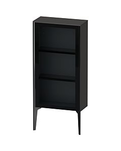 Duravit XViu Halbhochschrank XV1361LB280 50x24x89cm, Glastür, schwarz matt, Tür links, graphit supermatt