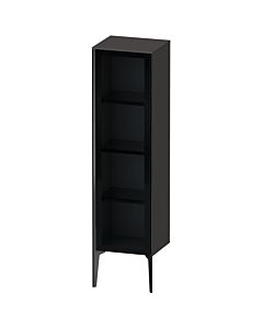 Duravit XViu Halbhochschrank XV1367LB280 40x36x133cm, Glastür, schwarz matt, Tür links, graphit supermatt