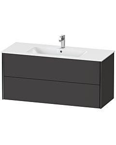 Duravit XViu vanity unit XV41280B280 121 x 56 x 48 cm, graphite super matt, 2 drawers, wall-hung, black matt