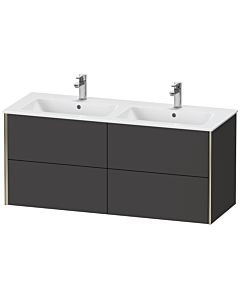 Duravit Meuble sous-vasque XViu XV41290B180 128x48x56cm, 4 tiroirs, suspendu, champagne mat, graphite supermat