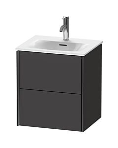 Duravit Meuble sous-vasque XViu XV41310B280 51x42x55.7cm, 2 tiroirs, noir mat, graphite super mat