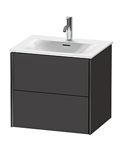 Duravit XViu Waschtisch-Unterschrank XV41320B280 61 x 55,7 x 48 cm, graphit supermatt, 2 Schubkästen, schwarz matt
