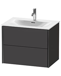 Duravit Meuble sous-vasque XViu XV41330B280 71 x 55,7 x 48 cm, graphite super mat, 2 tiroirs, noir mat