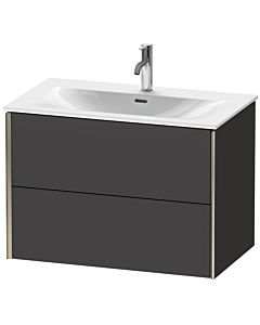Duravit XViu vanity unit XV41340B180 81 x 55.7 x 48 cm, graphite super matt, 2 drawers, champagne matt