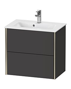 Duravit Meuble sous-vasque XViu XV41780B180 61 x 56 x 39 cm, graphite super mat, 2 tiroirs, suspendu, champagne mat