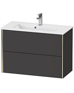 Duravit XViu vanity unit XV41790B180 81 x 56 x 39 cm, graphite super matt, 2 drawers, wall-hung, champagne matt