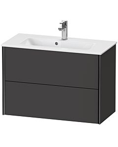 Duravit XViu Waschtisch-Unterschrank XV41790B280 81 x 56 x 39 cm, graphit supermatt, 2 Schubkästen, wandhängend, schwarz matt