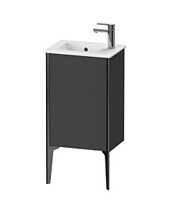 Duravit XViu vanity unit XV4480LB280 41x29x59.4cm, standing, matt black, hinged left, graphite super matt
