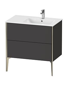 Duravit XViu vanity unit XV44870B180 81x48x59.4cm, 2 pull-outs, basin on the right, matt champagne, super matt graphite