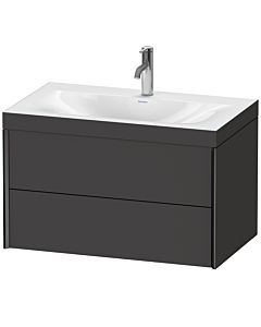 Duravit XViu meuble sous-vasque XV4615OB280C 80x48cm, 2 tiroirs, 2000 , noir mat, Rahmen C, graphite supermatt