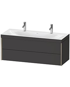 Duravit Meuble sous-vasque XViu XV4618OB180C 120x48cm, 2 tiroirs, champagne mat, Rahmen C, graphite supermatt
