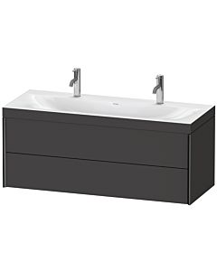 Duravit Meuble sous-vasque XViu XV4618OB280C 120x48cm, 2 tiroirs, noir mat, Rahmen C, graphite supermat