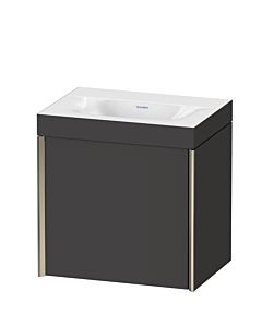 Duravit XViu vanity unit XV4630NB180C 45x33.3cm, 2000 door, left, without tap hole, matt champagne, Rahmen C, graphite supermatt