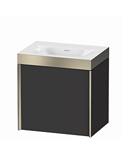 Duravit XViu Waschtisch-Unterschrank XV4630NB180P 45x33,3cm, 1 Tür, links, ohne Hahnloch, champagner matt, Rahmen P, graphit supermatt