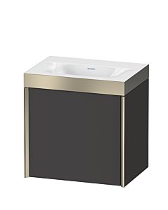 Duravit XViu vanity unit XV4631NB180P 45x33.3cm, 2000 door, right, without tap hole, matt champagne, Rahmen P, graphite supermatt