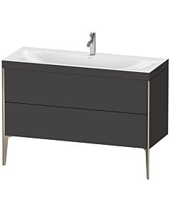 Duravit Meuble sous-vasque XViu XV4712OB180C 120x48cm, 2 tiroirs, 2000 , champagne mat, Rahmen C, graphite supermatt