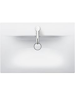 Duravit Viu Möbel-Waschtisch 23447300001 73x49cm, weiß WonderGliss, mit 1 Hahnloch, mit Überlauf, mit Hahnlochbank