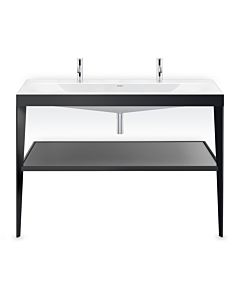 Duravit XViu Möbelwaschtisch-Kombination XV4718OB240 120 x 48 cm, mit Metallkonsole, schwarz matt, schwarz hochglanz