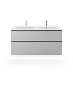 Duravit ME by Starck Doppelwaschtisch 23361300001 130 x 49cm, weiss, wondergliss, Hahnloch, Überlauf