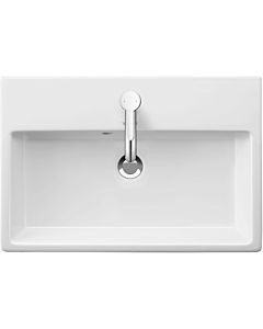 Duravit Vero Air meuble vasque 23686000271 60x40cm, avec trou pour robinet, avec plage de robinetterie, au sol, avec trop-plein, blanc WonderGliss