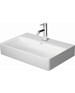 Duravit DuraSquare Waschtisch geschliffen 2356600079 60x40cm, ohne Überlauf, mit Hahnlochbank, ohne Hahnloch, weiß