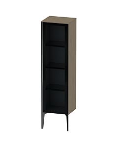 Duravit XViu Halbhochschrank XV1367LB235 40x36x133cm, Glastür, schwarz matt, Tür links, Eiche terra