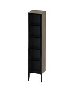 Duravit XViu Hochschrank XV1375RB235 40x36x177cm, Glastür, schwarz matt, Tür rechts, Eiche terra