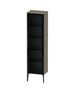 Duravit XViu Hochschrank XV1376RB235 50x36x177cm, Glastür, schwarz matt, Tür rechts, Eiche terra