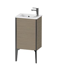 Duravit XViu Waschtisch-Unterschrank XV4480LB235 41x29x59,4cm, stehend, schwarz matt, Anschlag links, Eiche terra