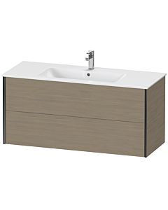Duravit Meuble sous-vasque XViu XV41280B235 121 x 56 x 48 cm, chêne terra, 2 tiroirs, suspendu, noir mat