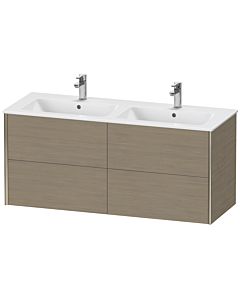 Duravit XViu vanity unit XV41290B135 128x48x56cm, 4 drawers, wall-hung, matt champagne, terra oak