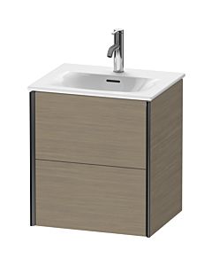 Duravit XViu vanity unit XV41310B235 51x42x55.7cm, 2 drawers, matt black, terra oak