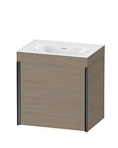Duravit XViu meuble sous-vasque XV4630NB235C 45x33,3cm, 2000 , gauche, sans trou pour robinet, noir mat, Rahmen C, chêne terra