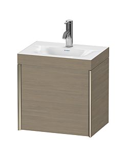 Duravit XViu Waschtisch-Unterschrank XV4630OB135C 45x33,3cm, 1 Tür, links, 1 Hahnloch, champagner matt, Rahmen C, Eiche terra