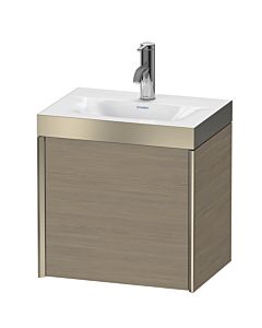 Duravit XViu meuble sous-vasque XV4630OB135P 45x33,3cm, 2000 , gauche, 2000 , champagne mat, Rahmen P, chêne terra