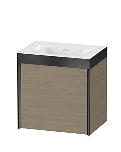 Duravit XViu meuble sous-vasque XV4631NB235P 45x33,3cm, 2000 , droite, sans trou pour robinet, noir mat, Rahmen P, chêne terra