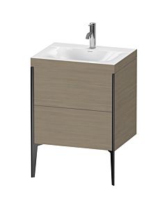 Duravit meuble XViu XV4709OB235C 60x48cm, 2 2000 - out, Match2 trou de coulée, noir mat, Rahmen C, en terre chêne