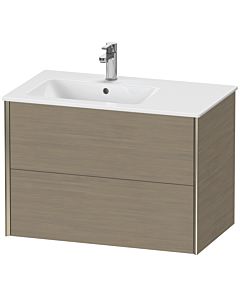 Duravit XViu vanity unit XV41580B135 81x48x56cm, 2 drawers, basin on the left, matt champagne, terra oak