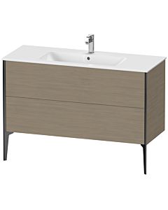 Duravit XViu vanity unit XV44840B235 121 x 59.4 x 48 cm, terra oak, 2 pull-outs, standing, matt black